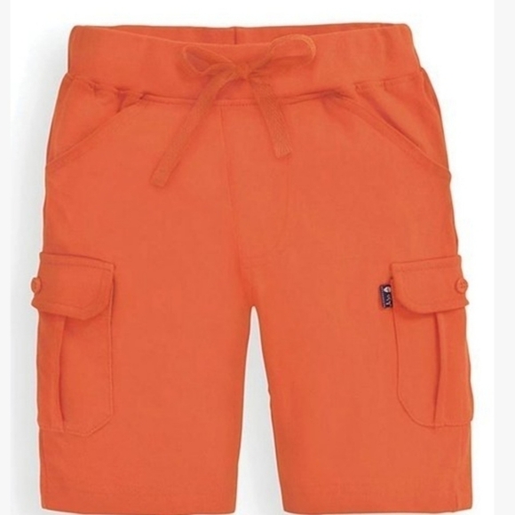 JoJo Maman Bebe Rusty Orange Jersey Cargo Style Pull On Shorts 100% Cotton - Picture 2 of 7